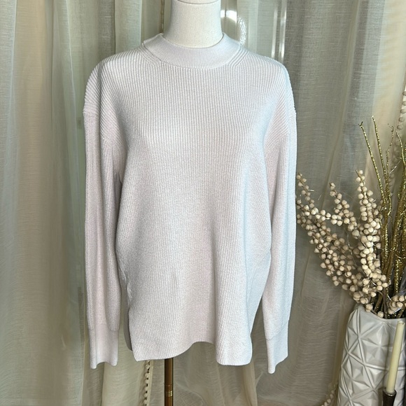 Lululemon Merino Wool Sweater Sz 4 Cream Excellent Condition Oversized Boyfriend - Picture 2 of 7